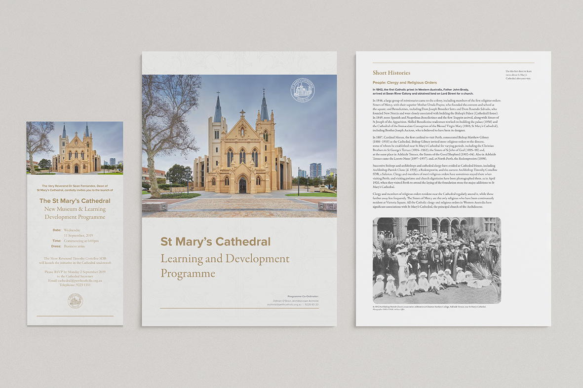 Creative Spaces - Projects - St Mary's Cathedral Interpretation - Graphic Design - Perth