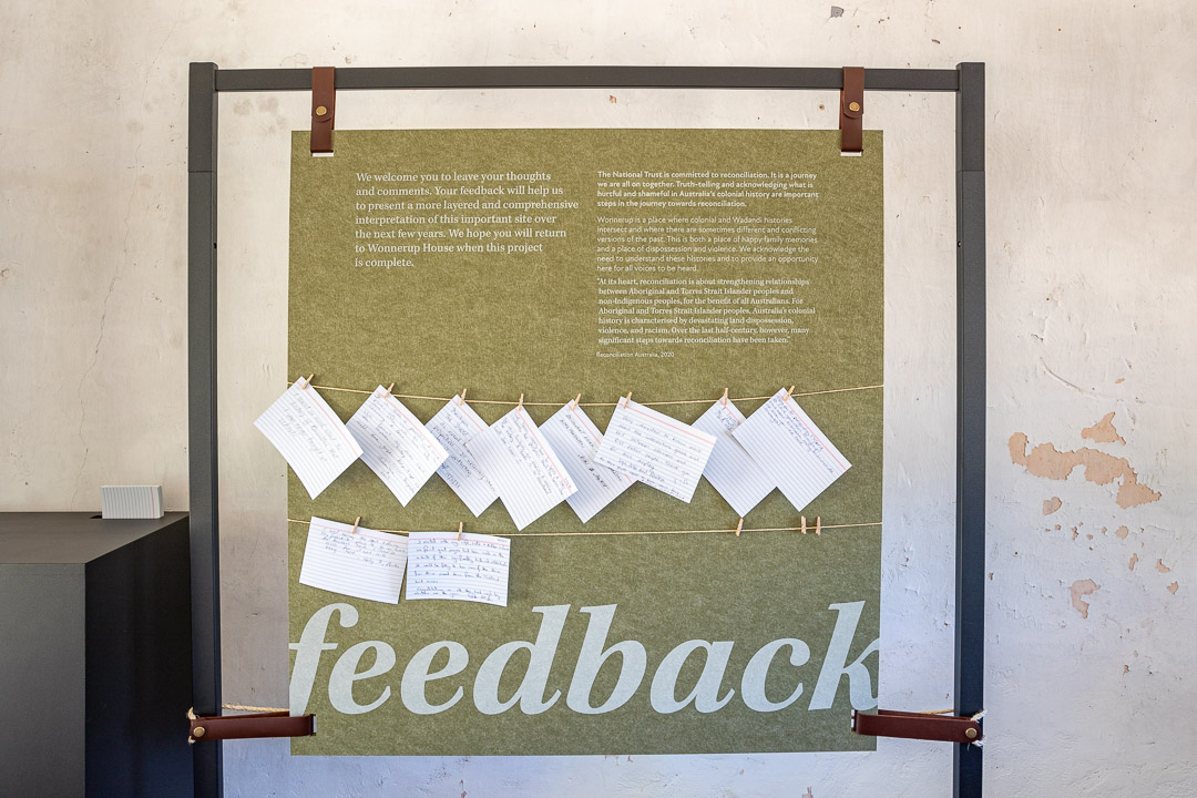 Creative Spaces - Projects - Reimagining Wonnerup House - Feedback Board